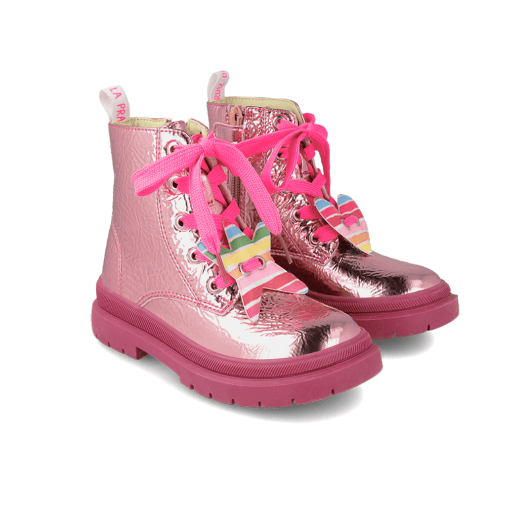 Shiny Pink Girls Boots Agatha