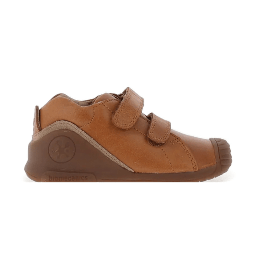 Biomecanics arena brown tan boys first supportive Velcro shoes 