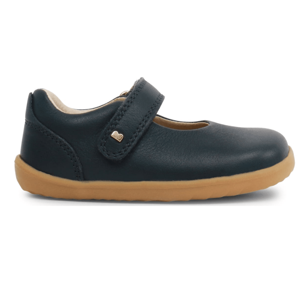 Bobux girls navy delight shoes in Mary Jane style