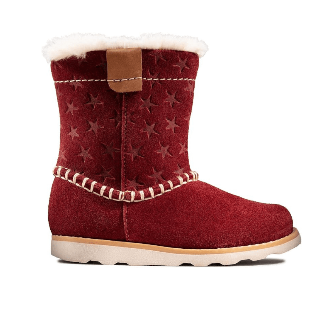 Clarks Crown Pipper Girls Boot Dark Red