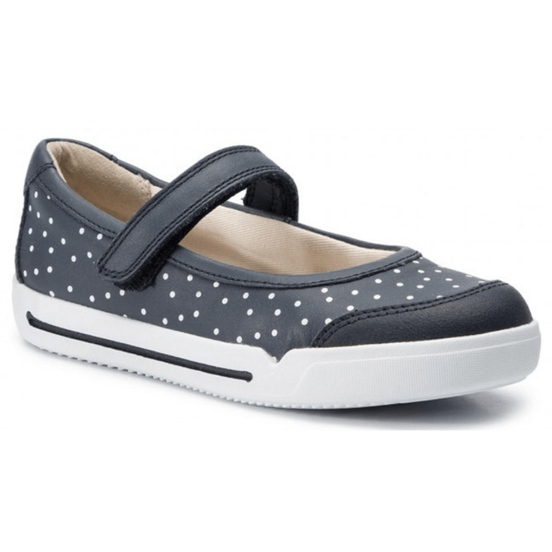 Clarks Emery Halo Navy Dot Shoe My First Steps