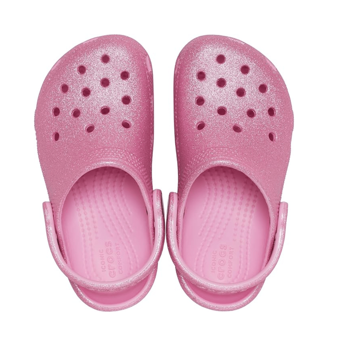 Crocs Classic Girls Clog Pink Glitter