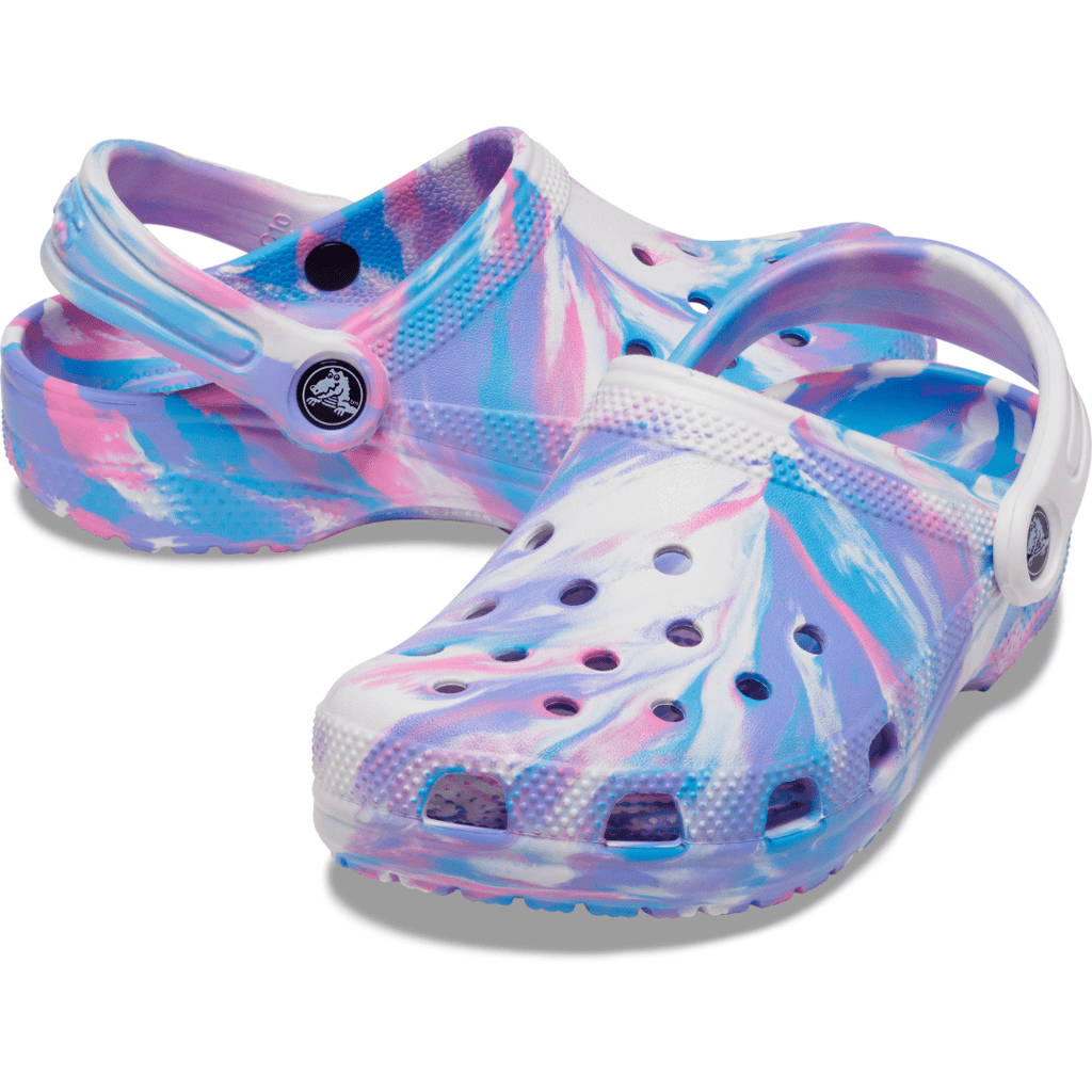 Crocs Girls Classic Marbled Clog - Purple