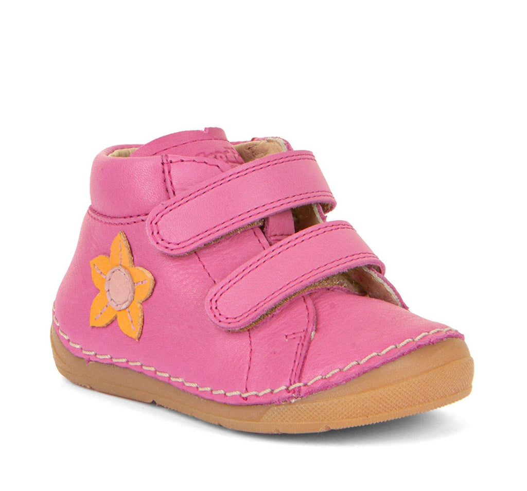 Froddo Girls Paix in Fuxia pink with orange flower detail 