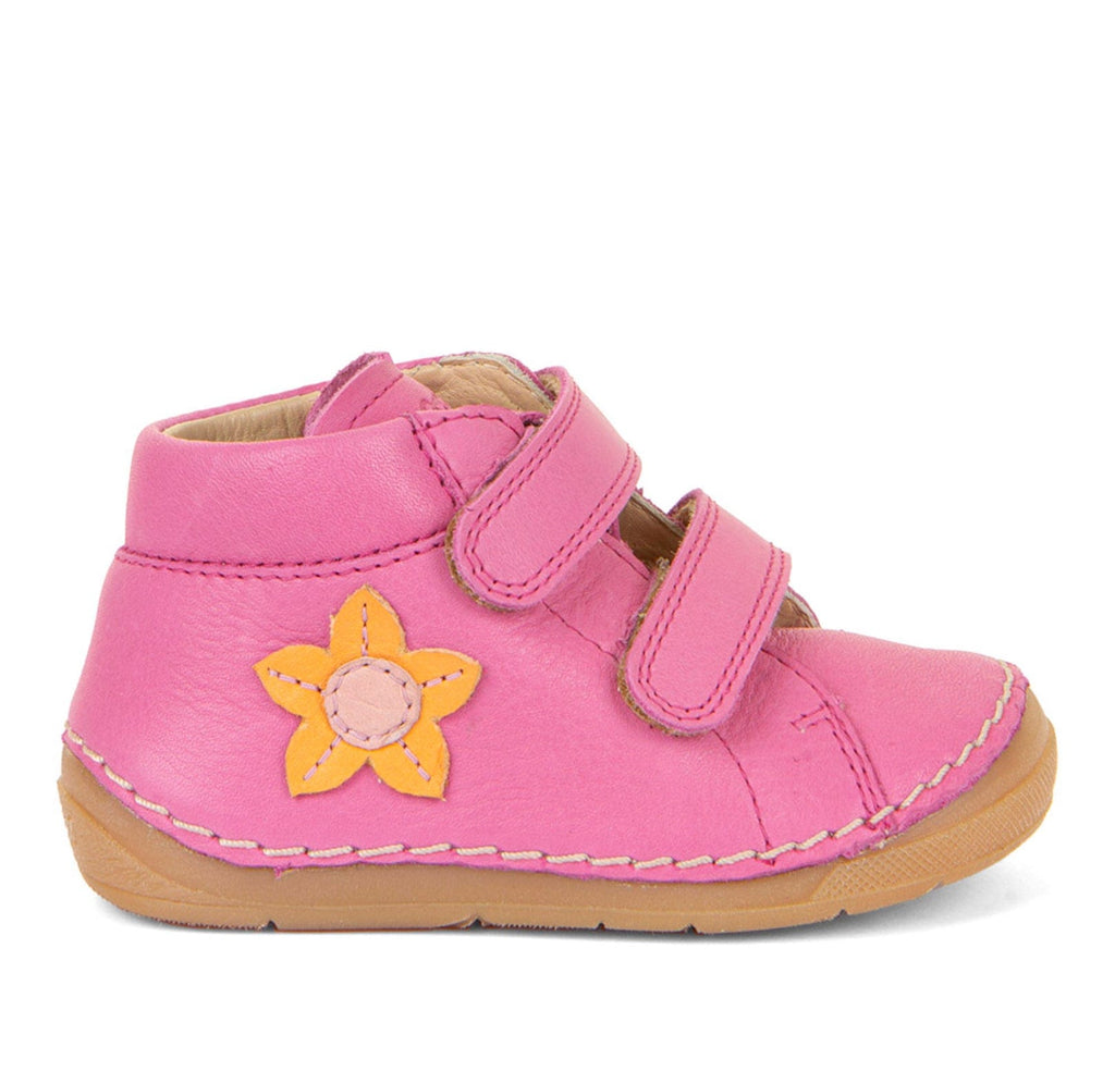 Froddo Girls Paix in Fuxia pink with orange flower detail 