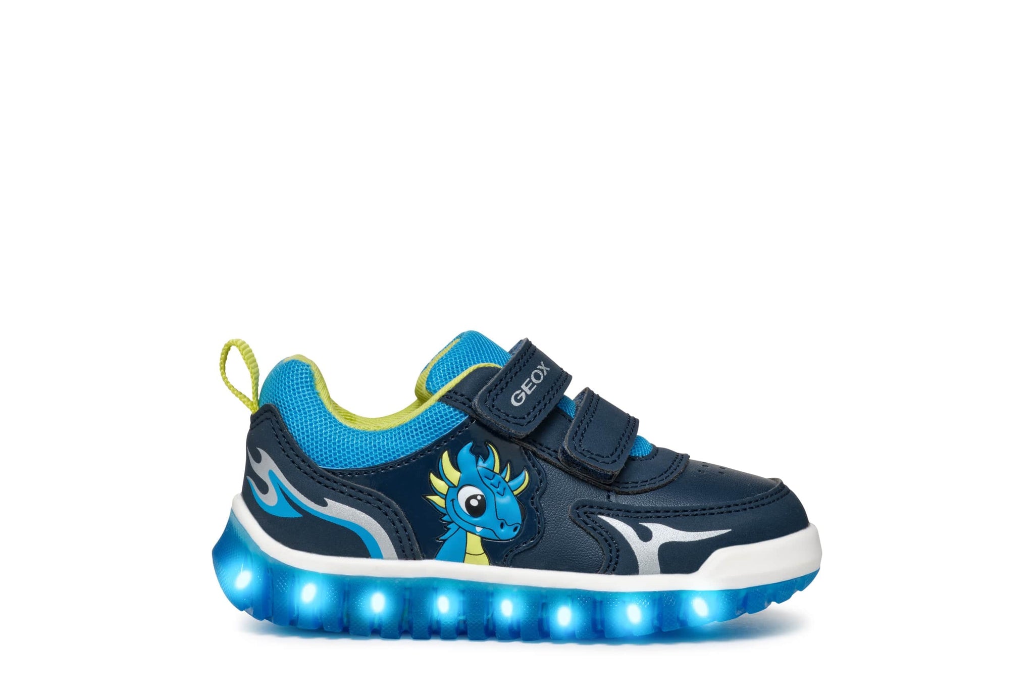 Geox Boys J Light Eclipse Sneakers – Light Up Shoes With Breathable Sole
