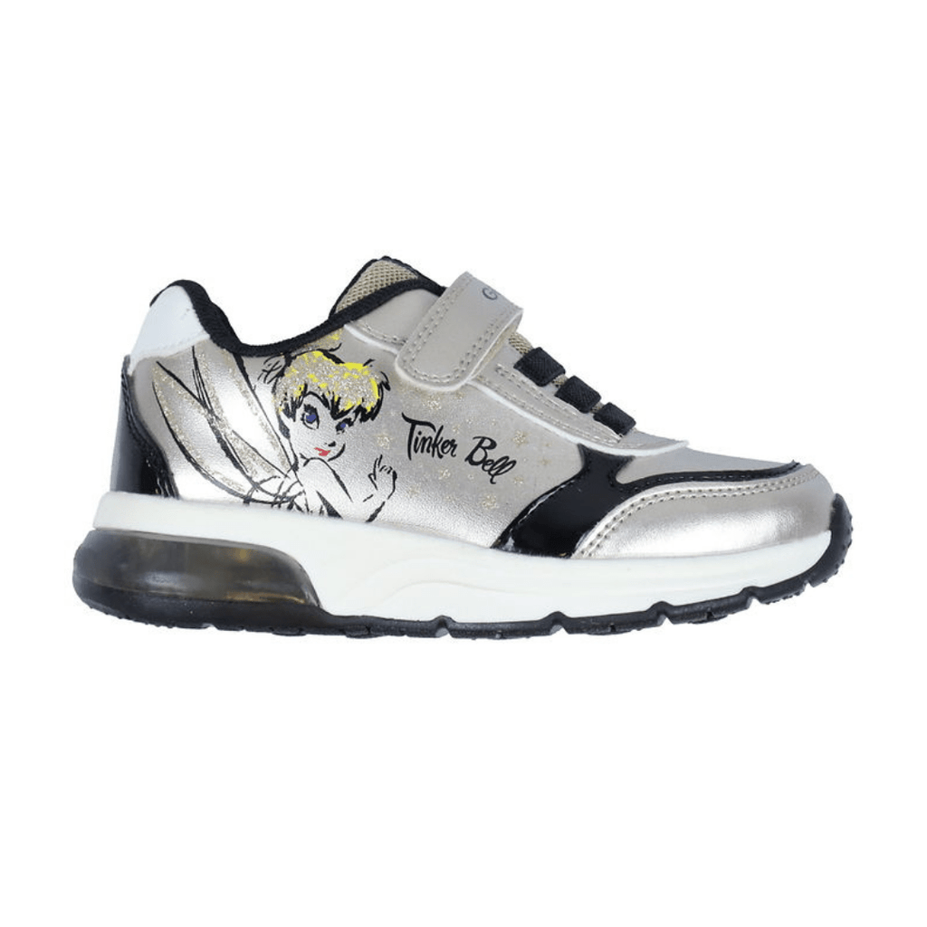 Geox Tinker Bell Trainer- Platinum/Black