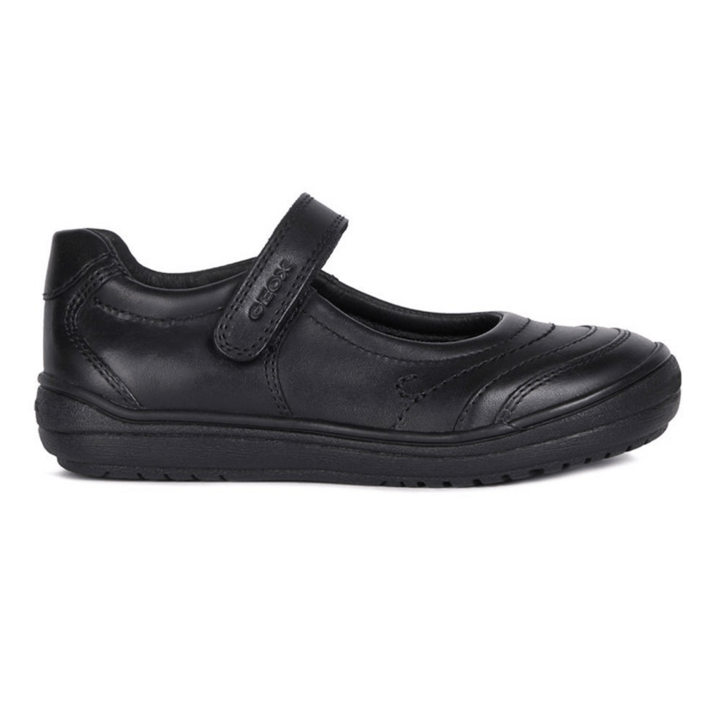 Geox Hadriel Mary Jane girls black school shoe