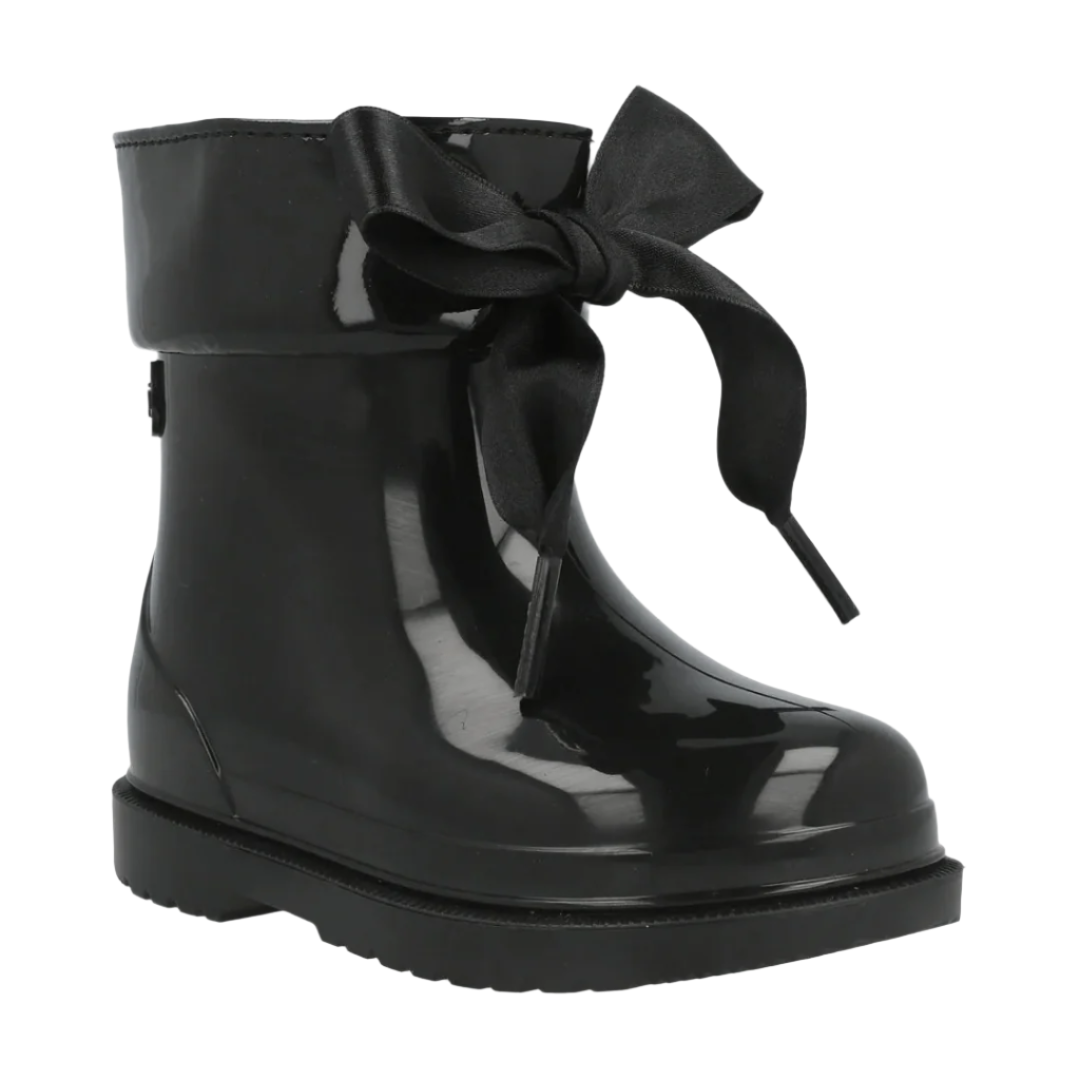 Igor Girls Wellies Black Patent Boots Cute Girls Rain Boots