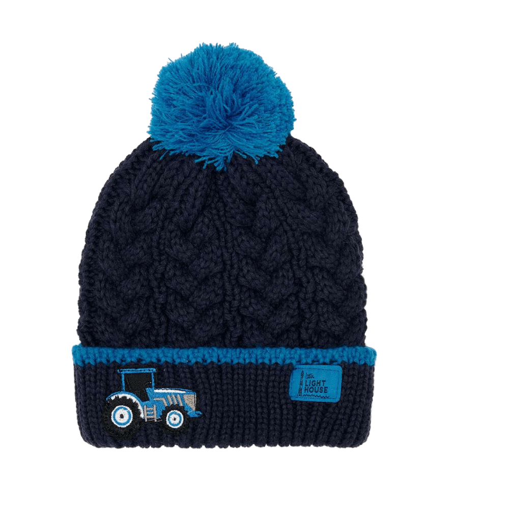 Boys Blue Wooly Tractor Hat