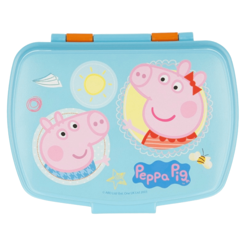 Peppa Pig Children’s Lunch Box - Blue/Orange