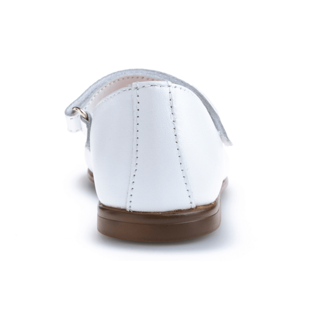 Pablosky Bow Detail Girls Communion Shoes- Pearl White
