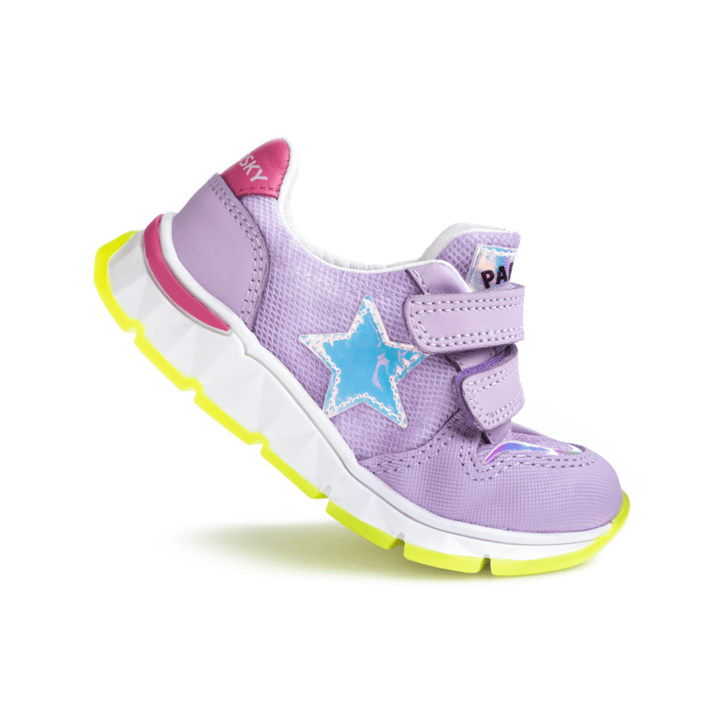 Pablosky-girls-trainer-purple-lime-stardetail-velcro