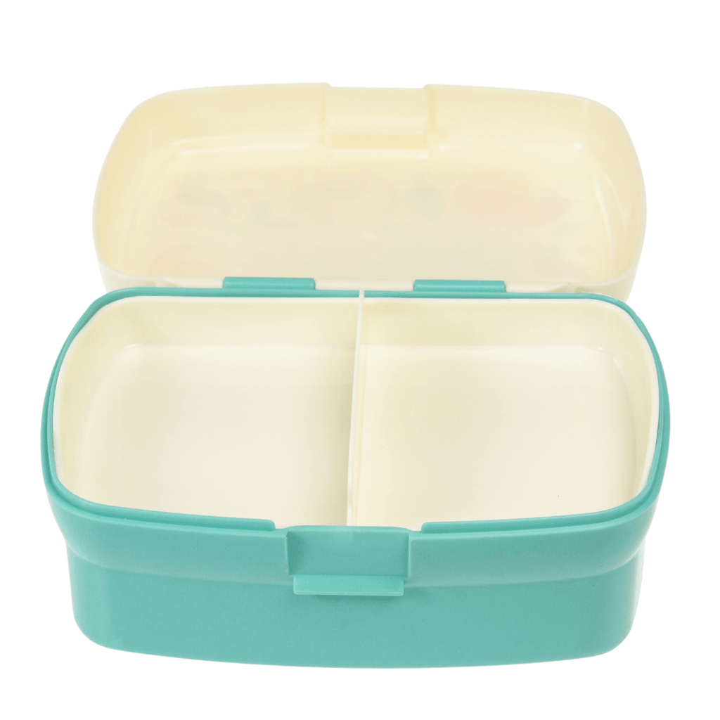 Rex London Wild Wonders Lunch Box With Tray - Turquoise/White