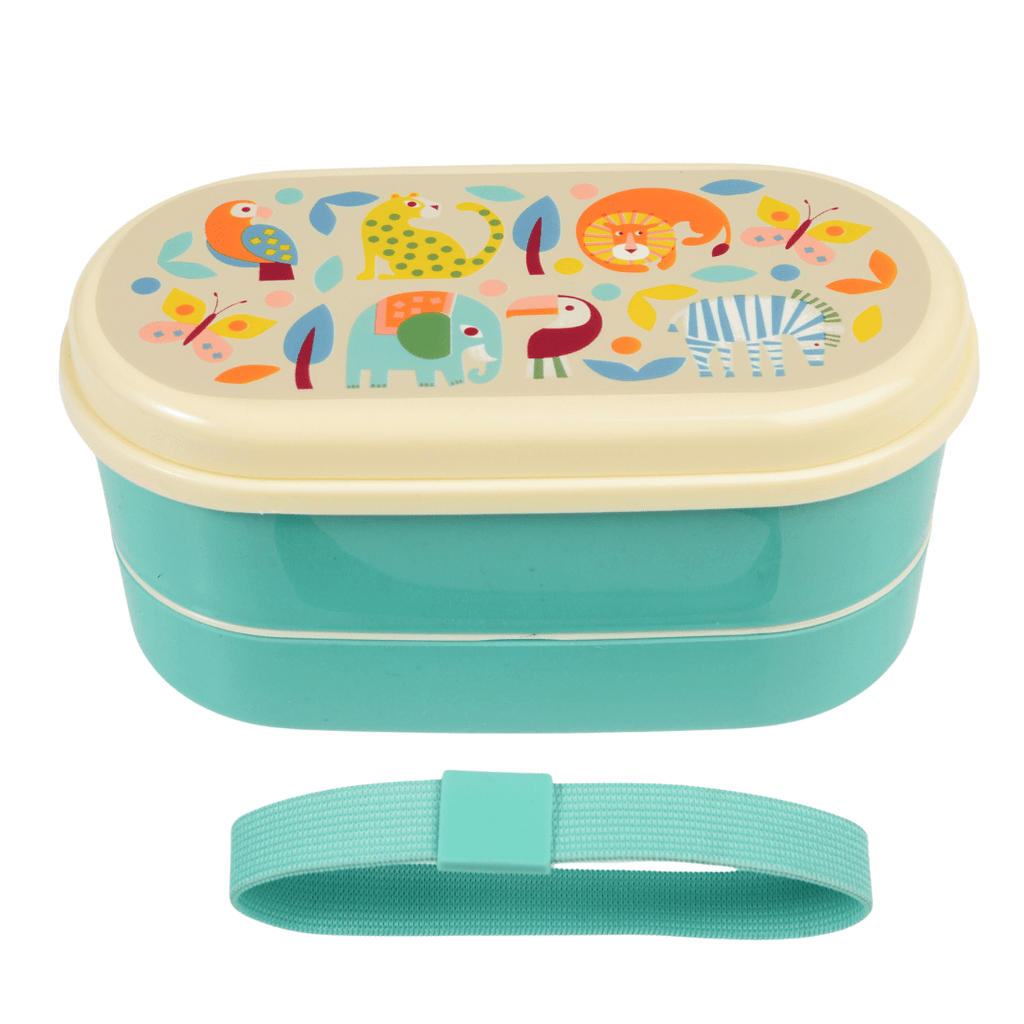 Rex London Wild Wonders Bento Box - Turquoise/White