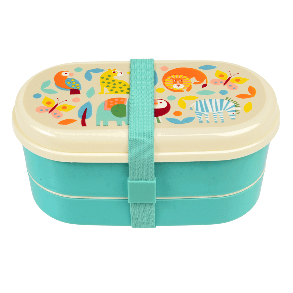 Rex London Wild Wonders Bento Box - Turquoise/White