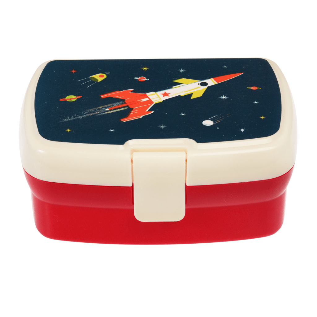 Rex London Space Age Lunch Box With Tray - Red/White