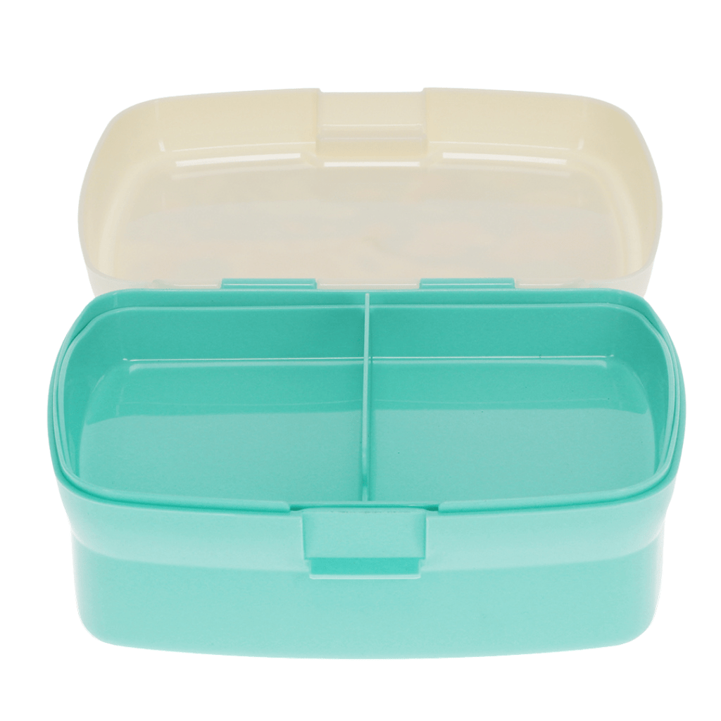 Rex London Woodland Lunch Box With Tray - Turquoise/White