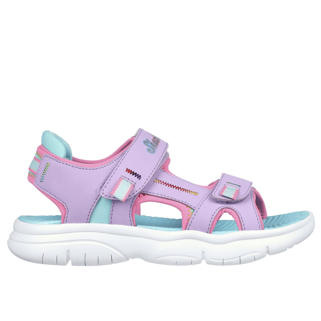 Skechers Flex Splash Vibrant Mood Girls Sandals Purple My First Steps